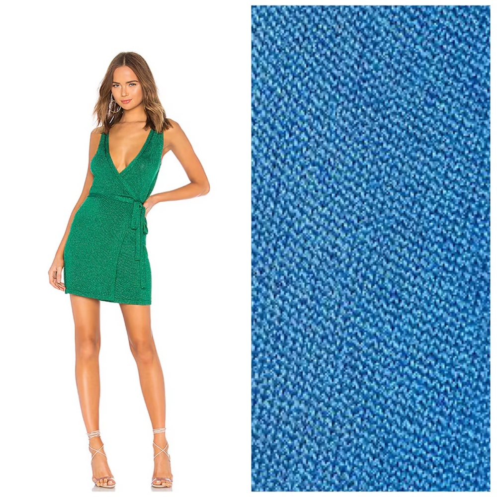 NWT Lovers + Friends Wrap Up Knit Sweater Dress - BLUE - Picture 2 of 8